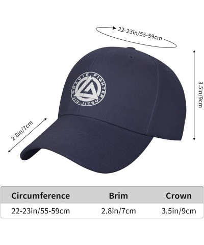 Gracie Jiu Jitsu Hat Adult Unisex Adjustable Baseball Cap Hats for Men Women Navy Blue $10.48 Baseball Caps