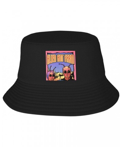 Alien Music Ant and Farm Adult Fisherman Hat Packable Bucket Hat Unisex Printed Summer Beach Fisherman Cap Black $9.49 Bucket...