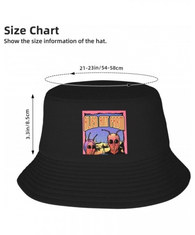 Alien Music Ant and Farm Adult Fisherman Hat Packable Bucket Hat Unisex Printed Summer Beach Fisherman Cap Black $9.49 Bucket...