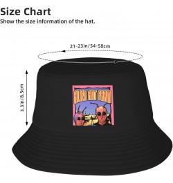 Alien Music Ant and Farm Adult Fisherman Hat Packable Bucket Hat Unisex Printed Summer Beach Fisherman Cap Black $9.49 Bucket...