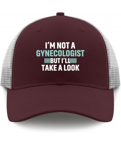 I'm Not A Gynecologist But I'll Take A Look Golf Hat Funny Golf Hat Apricot Hat for Men Gifts for Dad Outdoor Cap Chestnut Re...