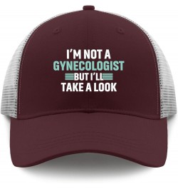 I'm Not A Gynecologist But I'll Take A Look Golf Hat Funny Golf Hat Apricot Hat for Men Gifts for Dad Outdoor Cap Chestnut Re...