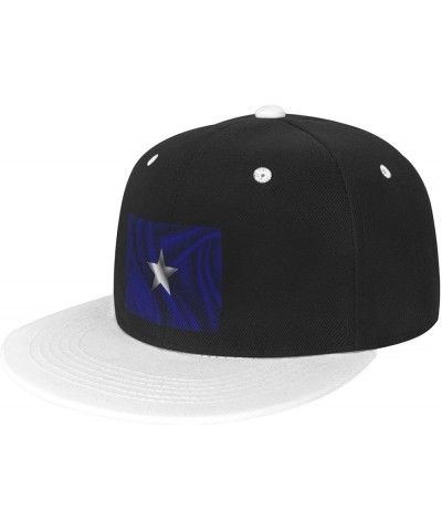 Silk Style Bonnie Blue Flag Baseball Cap for Men Women Snapback Hat Adjustable Flat Bill Hats White $12.11 Baseball Caps