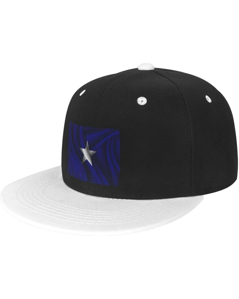 Silk Style Bonnie Blue Flag Baseball Cap for Men Women Snapback Hat Adjustable Flat Bill Hats White $12.11 Baseball Caps