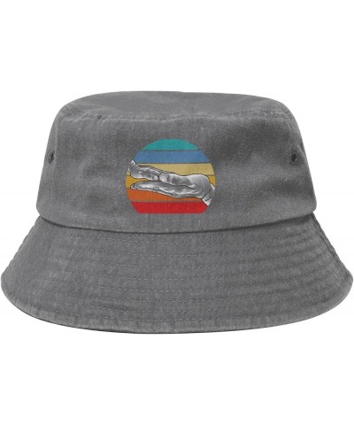 Family Hands in Retro Style Bucket Hat for Men Women Outdoor Washed Cotton Sun Hats Travel Beach Hat Gray $11.72 Bucket Hats