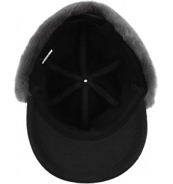 XXL Oversize Fleece Baseball Cap with Earflap,Winter Warm Cap for Big Heads,Large Elastic Trapper Dad Hats Black $10.78 Baseb...