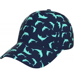 Dolphin Watercolor Flat Hats Cute Adjustable Hats Outdoors Trucker Baseball Caps & Hats Dolphin _D99855 $15.92 Baseball Caps