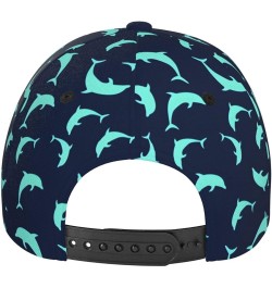 Dolphin Watercolor Flat Hats Cute Adjustable Hats Outdoors Trucker Baseball Caps & Hats Dolphin _D99855 $15.92 Baseball Caps