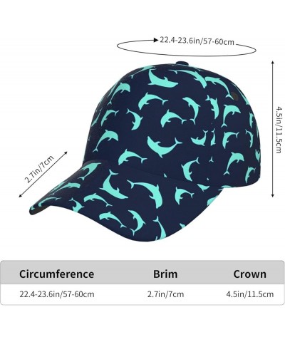 Dolphin Watercolor Flat Hats Cute Adjustable Hats Outdoors Trucker Baseball Caps & Hats Dolphin _D99855 $15.92 Baseball Caps