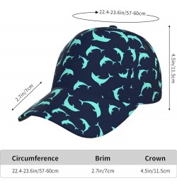 Dolphin Watercolor Flat Hats Cute Adjustable Hats Outdoors Trucker Baseball Caps & Hats Dolphin _D99855 $15.92 Baseball Caps