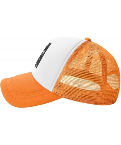 Lake Life Trucker Hat Men Mesh Baseball Cap Baseball Hats Women Sun Hat Dad Cap Fishing hat Black Orange $10.81 Baseball Caps