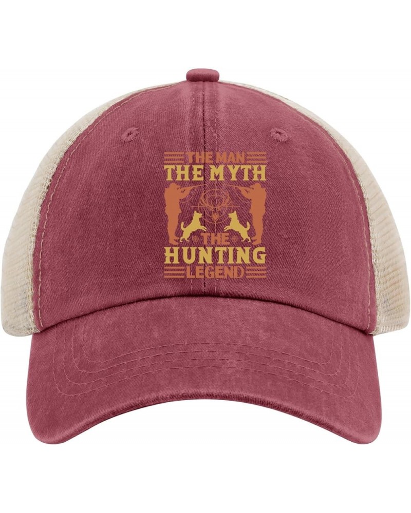 The Man The Myth The Hunting Legend Hat Sports Hat AllBlack Custom Hat Gifts for Girlfriends Cool Hats Deep Rose $12.97 Sun Hats