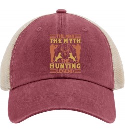 The Man The Myth The Hunting Legend Hat Sports Hat AllBlack Custom Hat Gifts for Girlfriends Cool Hats Deep Rose $12.97 Sun Hats