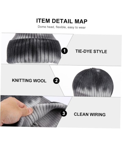 2 Pcs Knitted Tie-dye Hat Beanie Hats for Women Knitted Beanie Kids Straw Hat Ladies Hat Warm Hat As Shownx3pcs $8.64 Skullie...