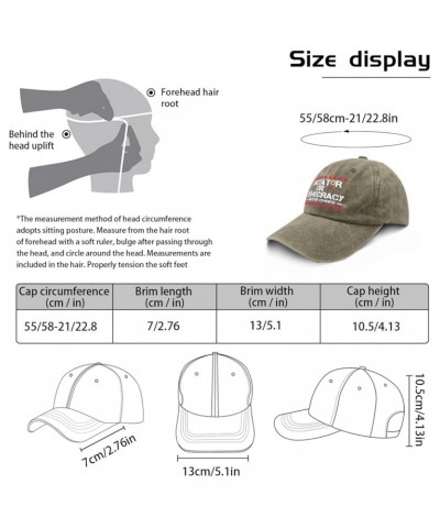 Dictator OR Democracy That's The Choice Hats Vote Hats for Mens Womens Pigment Black Bucket Hats Baseball Pigment Khaki $9.65...