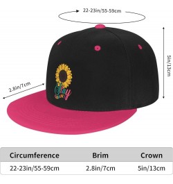 Stay Groovy Sunflower Baseball Cap for Men Women Snapback Hat Adjustable Flat Bill Hats Pink $11.87 Baseball Caps