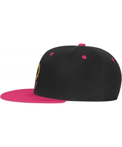 Stay Groovy Sunflower Baseball Cap for Men Women Snapback Hat Adjustable Flat Bill Hats Pink $11.87 Baseball Caps