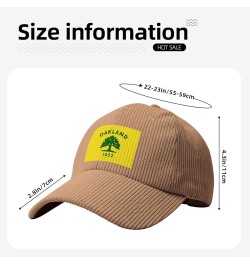 Flag of Oakland, California Baseball Cap for Men Women Caps Corduroy Hat Trucker Hats Khaki $11.91 Baseball Caps