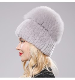 Women Winter Hat Knitted Hat Top Natural Cap Beanies Hat Coffee Purple $11.66 Skullies & Beanies