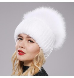 Women Winter Hat Knitted Hat Top Natural Cap Beanies Hat Coffee Purple $11.66 Skullies & Beanies