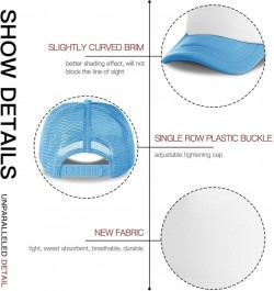 Custom Sun Hat Add Images Text Curved Mesh Hat Valentine's Day Gifts Sky Blue 0 $12.41 Visors