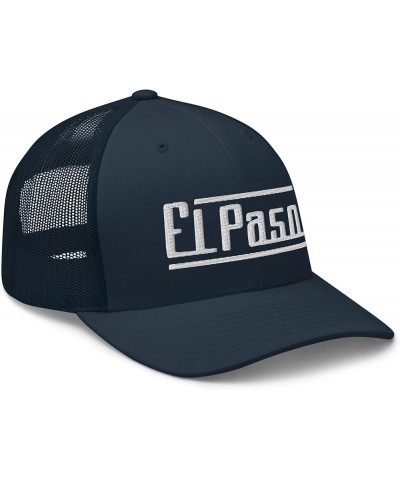 Retro El Paso Trucker Cap Vintage El Paso TX Trucker Hat Navy $16.16 Baseball Caps