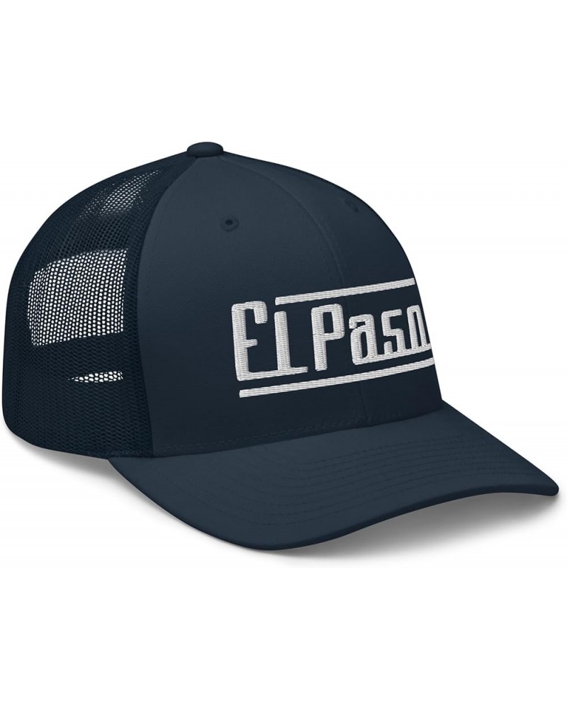 Retro El Paso Trucker Cap Vintage El Paso TX Trucker Hat Navy $16.16 Baseball Caps