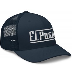 Retro El Paso Trucker Cap Vintage El Paso TX Trucker Hat Navy $16.16 Baseball Caps