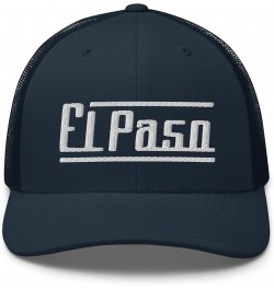 Retro El Paso Trucker Cap Vintage El Paso TX Trucker Hat Navy $16.16 Baseball Caps