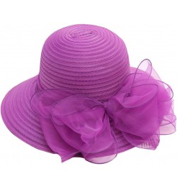 Women's Church Fascinator Bridal Tea Party Wedding Hat in N Out Burger Hat Purple-j $8.34 Sun Hats