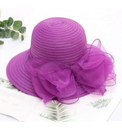 Women's Church Fascinator Bridal Tea Party Wedding Hat in N Out Burger Hat Purple-j $8.34 Sun Hats