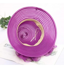 Women's Church Fascinator Bridal Tea Party Wedding Hat in N Out Burger Hat Purple-j $8.34 Sun Hats