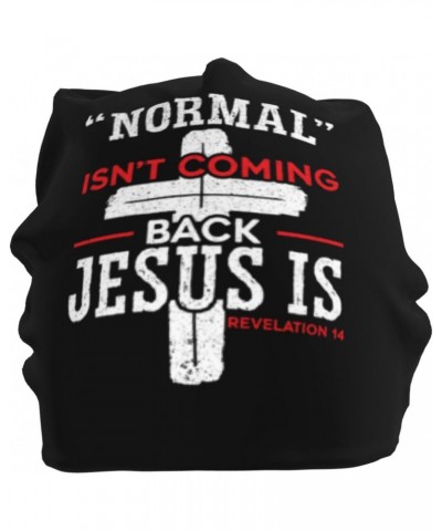 Normal Isn't Coming Back Jesus is Revelation 14 Beanie Hat Men Women Skull Cap Hedging Head Hat Slouchy Cap Knit Hat $11.64 S...