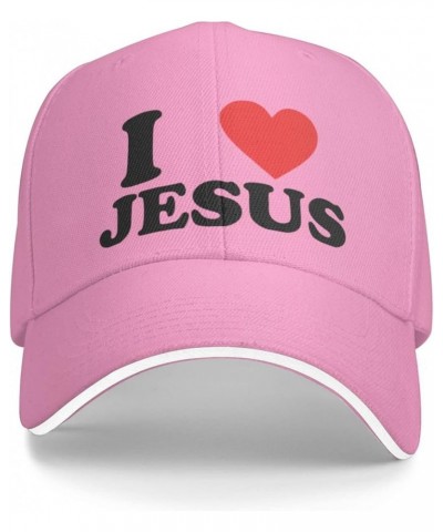 Jesus - I Love Jesus Baseball Cap for Women Cowboy Hat Trucker Hat Men Dad Hat Adjustable Hat Snapback Hat Black Pink $9.85 B...