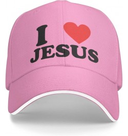 Jesus - I Love Jesus Baseball Cap for Women Cowboy Hat Trucker Hat Men Dad Hat Adjustable Hat Snapback Hat Black Pink $9.85 B...