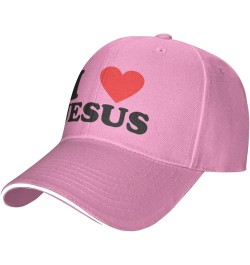 Jesus - I Love Jesus Baseball Cap for Women Cowboy Hat Trucker Hat Men Dad Hat Adjustable Hat Snapback Hat Black Pink $9.85 B...