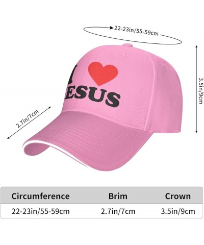 Jesus - I Love Jesus Baseball Cap for Women Cowboy Hat Trucker Hat Men Dad Hat Adjustable Hat Snapback Hat Black Pink $9.85 B...