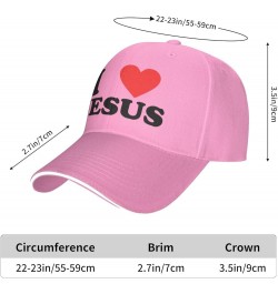 Jesus - I Love Jesus Baseball Cap for Women Cowboy Hat Trucker Hat Men Dad Hat Adjustable Hat Snapback Hat Black Pink $9.85 B...