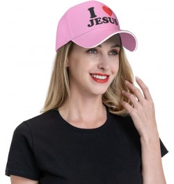 Jesus - I Love Jesus Baseball Cap for Women Cowboy Hat Trucker Hat Men Dad Hat Adjustable Hat Snapback Hat Black Pink $9.85 B...