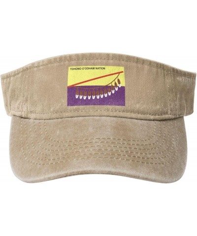 Former Flag of The Tohono O'Odham Nation (2012 2015) Sun Visor Hats for Women Men Adjustable Sports Sun Hats Cotton Golf Cap ...