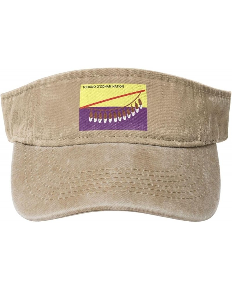 Former Flag of The Tohono O'Odham Nation (2012 2015) Sun Visor Hats for Women Men Adjustable Sports Sun Hats Cotton Golf Cap ...