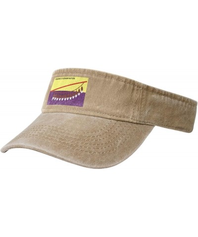 Former Flag of The Tohono O'Odham Nation (2012 2015) Sun Visor Hats for Women Men Adjustable Sports Sun Hats Cotton Golf Cap ...