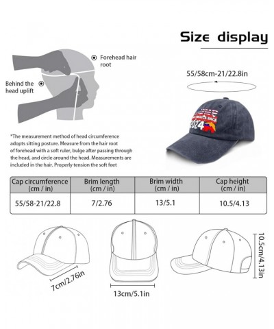 Mens Hats Trump Outdoor Hats for Womens Fashionable Hat Breathable Trumps 2024 Sun Hats Navy Blue $10.05 Visors