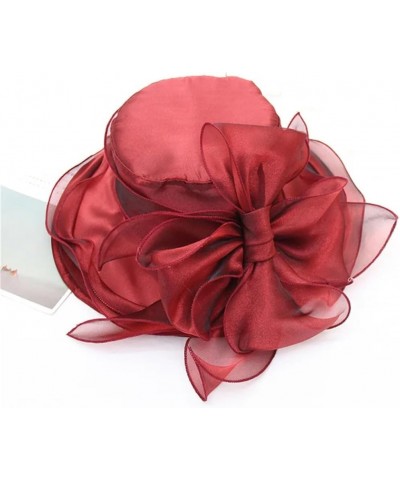 Vintage Organza Top Hat Wedding Dress Hat Summer Beach Sunscreen Visor Hat 6 $13.65 Sun Hats