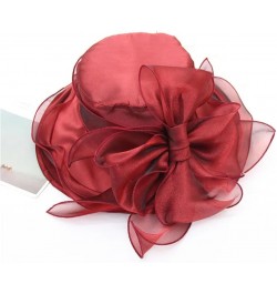 Vintage Organza Top Hat Wedding Dress Hat Summer Beach Sunscreen Visor Hat 6 $13.65 Sun Hats