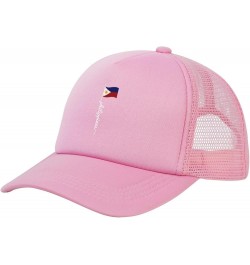 Pinoy Filipino Flag Funny Trucker Hat Adjustable Mesh Baseball Cap Adult Men Women Pink $11.98 Baseball Caps