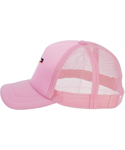 Pinoy Filipino Flag Funny Trucker Hat Adjustable Mesh Baseball Cap Adult Men Women Pink $11.98 Baseball Caps