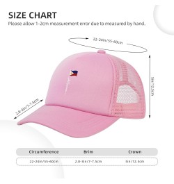 Pinoy Filipino Flag Funny Trucker Hat Adjustable Mesh Baseball Cap Adult Men Women Pink $11.98 Baseball Caps