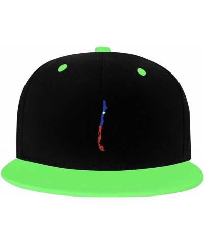 Chile Terrain Map Snapback Hat for Men Women Baseball Cap Trucker Flat Bill Hats Dad Caps Green $9.70 Baseball Caps