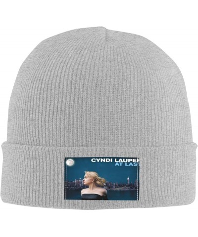 Cyndi Music Lauper Knit Hat Cap Warm Knitted Woolen Beanie Hats Fashionable Adults Stretch Black Gray $11.32 Skullies & Beanies